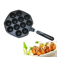 12 cavities aluminum alloy takoyaki pan takoyaki maker octopus small balls baking pan home cooking tools kitchenware supplies