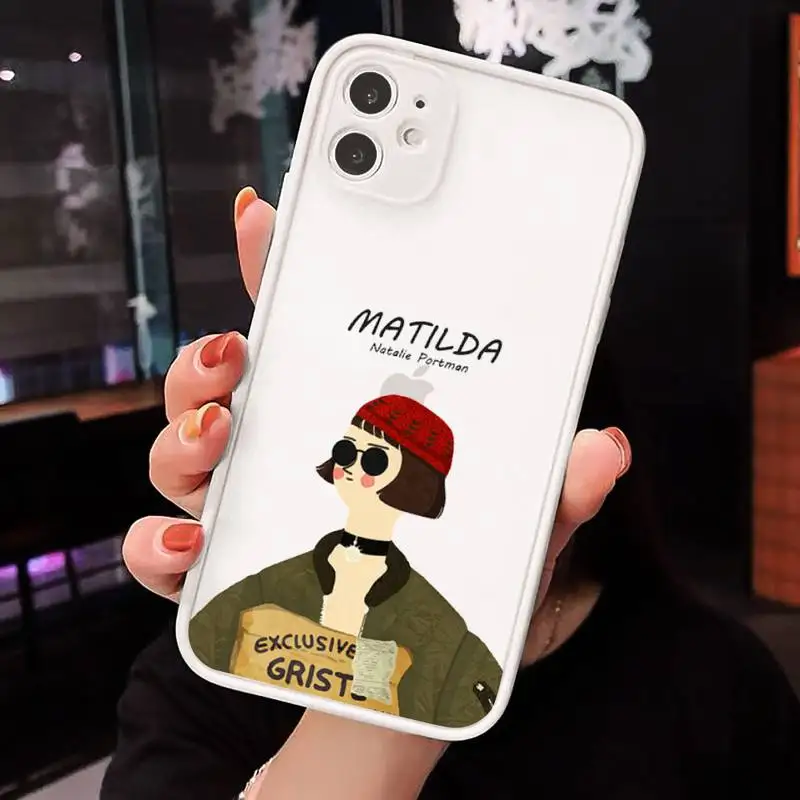 

Killer Leon Uncle Girl Phone Case Matte transparent For White iPhone 12 Mini 11 Pro XR XS Max 7 8 Plus X Back Cover