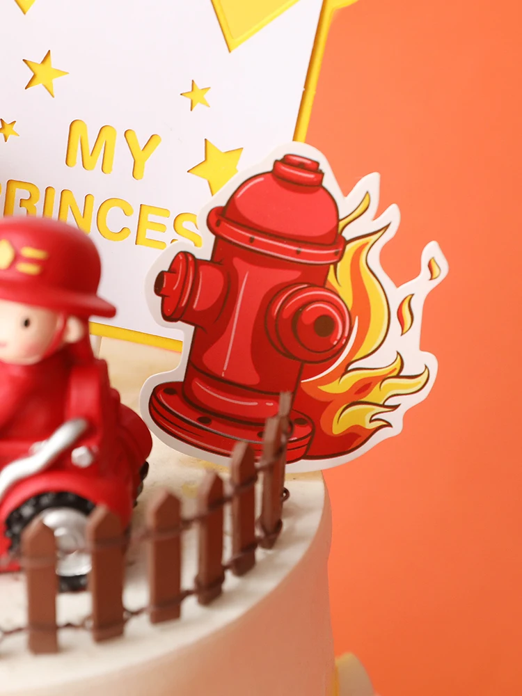 Водяной пистолет украшение пожарного с днем рождения пожарный торт Topper для