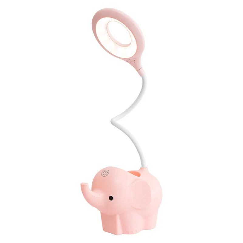 

Creative Elephant Animal Led Table Lamp Charging Plug-in Dual-Use Three-Color Temperature Adjustable Learning Table Lamp