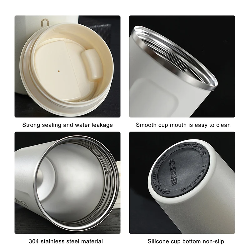 500/380ml Coffee Mug Travel Cup Vacuum Bottle Heat Cool Keep Insulation Flask Straight Creative Daily Portable | Дом и сад