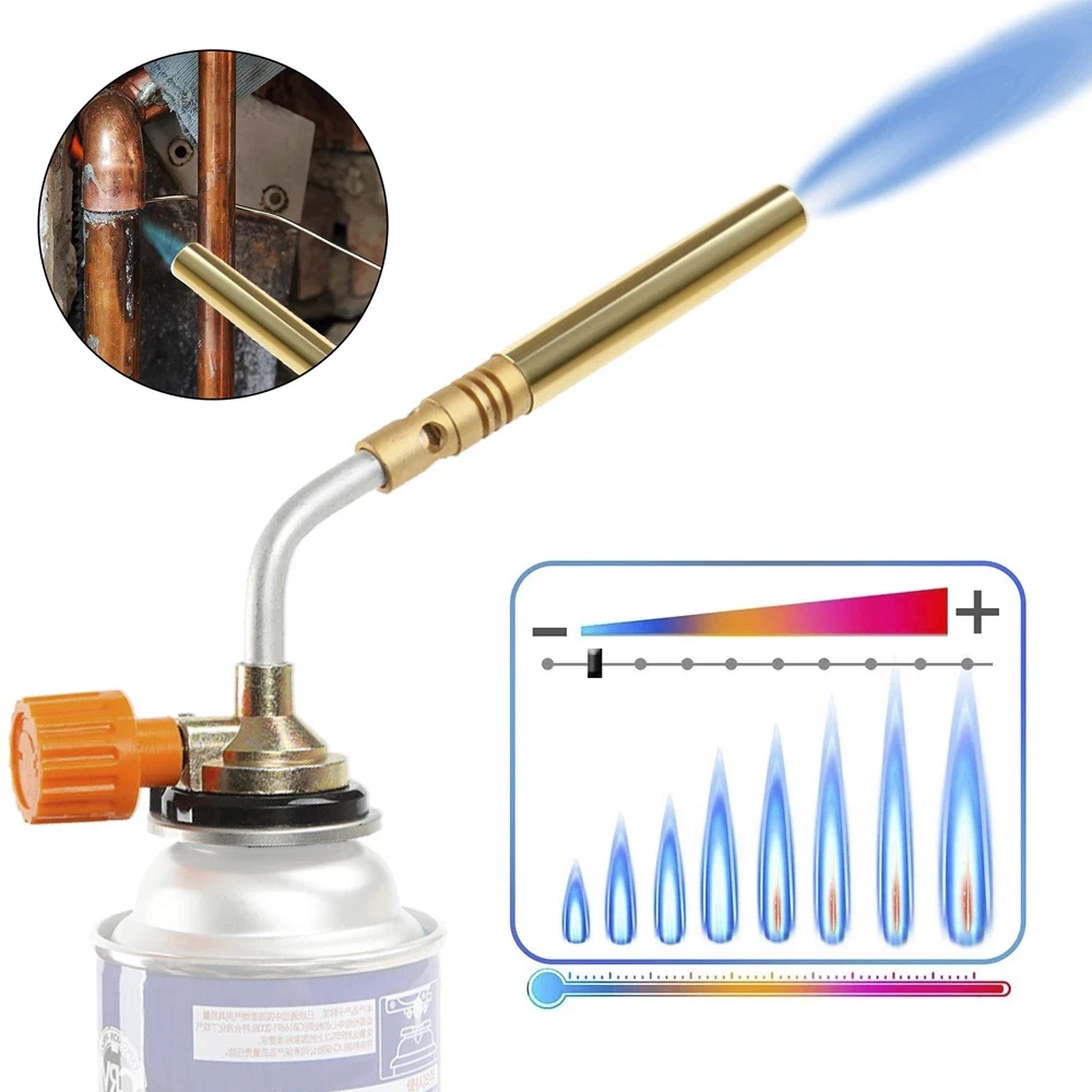 

Outdoor Camping Flamethrower Burner Gas Torch Picnic BBQ Tool Hand Ignition Camping BBQ Soldering Heat Gun Welding Equipment