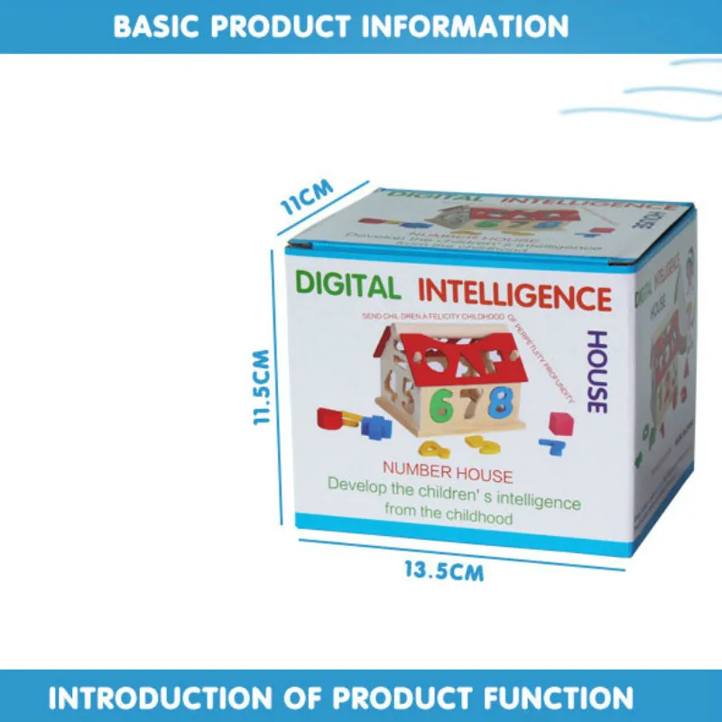 

Children's Digital House Smart House Cute Number To Touch Puzzle Building Blocks For Early Childhood Education