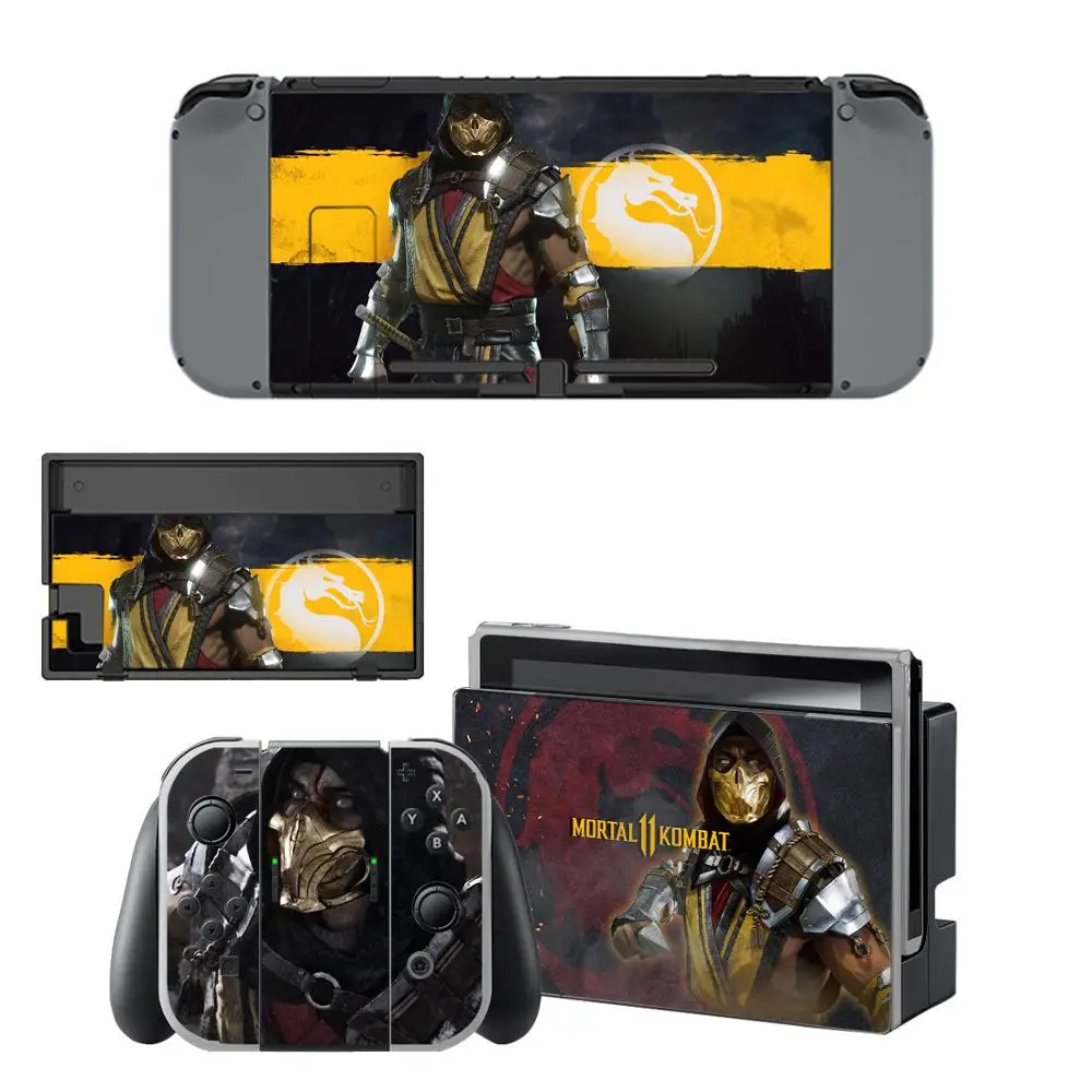 Виниловые наклейки для защиты кожи Mortal Kombat Nintendo Switch NS консоль + контроллер