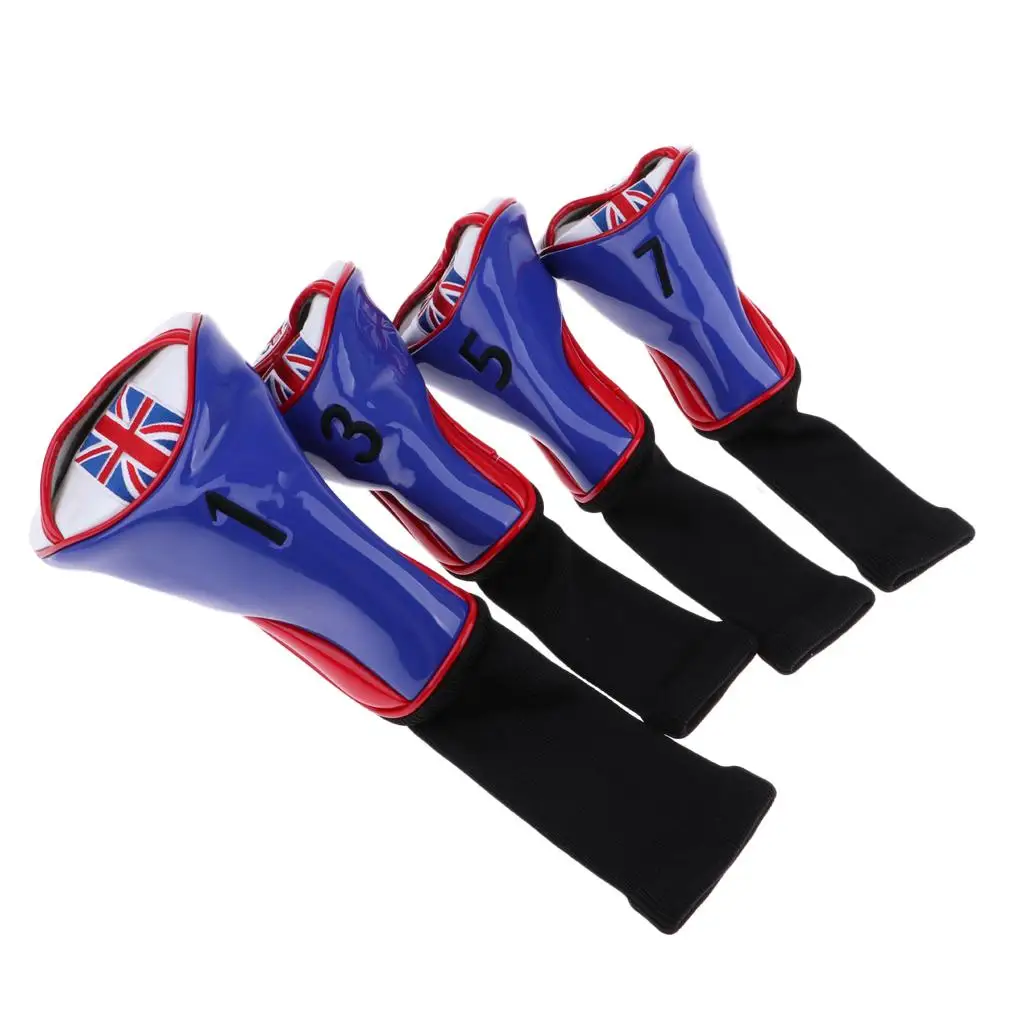 

4pcs/pack Golf Thick Lining Golf Club Head Cover Golf Long Neck Club Cover