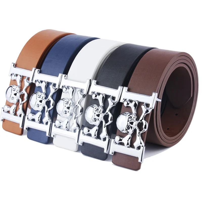 Новинка 2019 модный мужской джинсовый ремень в стиле призрака панк мужские ремни