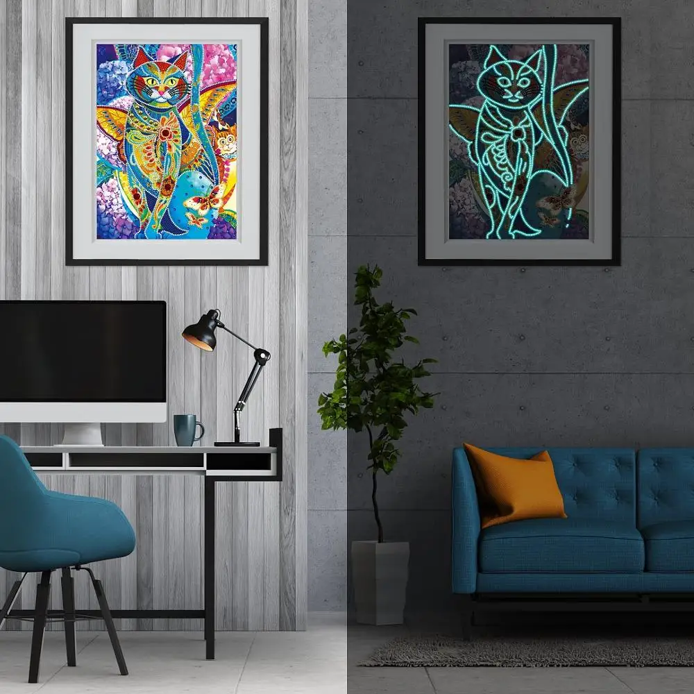 

2021 New Luminous Diamond Glow In Dark Drills 5D DIY Diamond Painting Cross Stich Embroidery Rhinestone Mosaic Craft Art