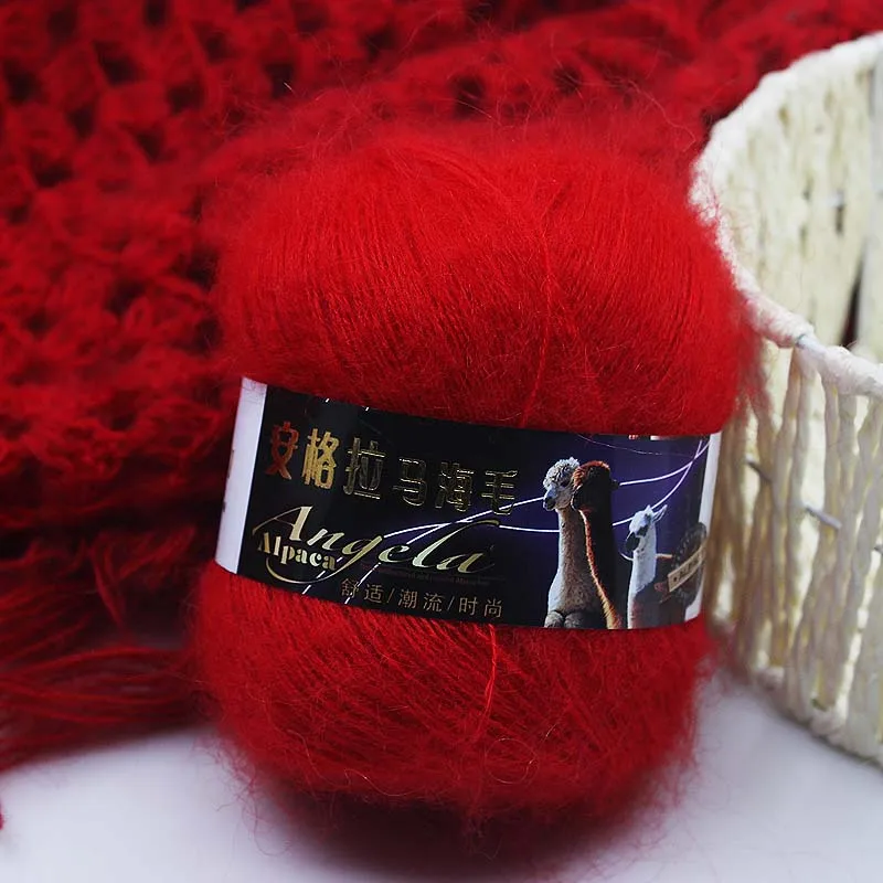 50g/Ball Angora Wool Mohair Knitting Yarn for Crochet Sweaters Scarf Blankets DIY Plush Thread Puffy Fluffy Freeshipping - купить по
