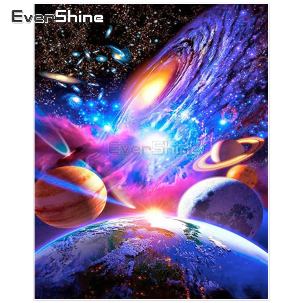 EverShine 5d алмазная живопись вышивка крестом вселенная узор мозаика пейзаж полная