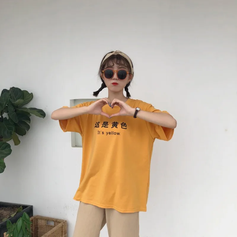 Женская футболка с буквенным принтом летняя Новинка | одежда