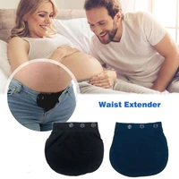 1pc maternity pregnancy waistband belt soft adjustable elastic pants lengthening waist extenders button mother loose pants belt