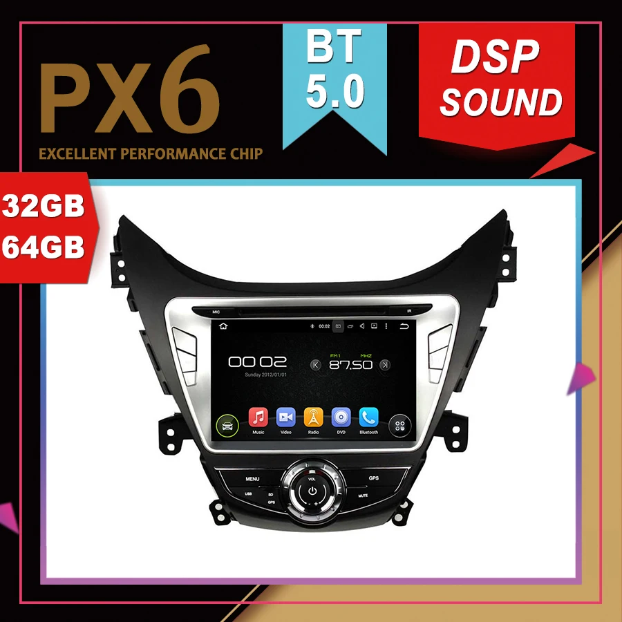 PX6 Отличная производительность Android 9 0 Автомобильный мультимедийный GPS для HYUNDAI