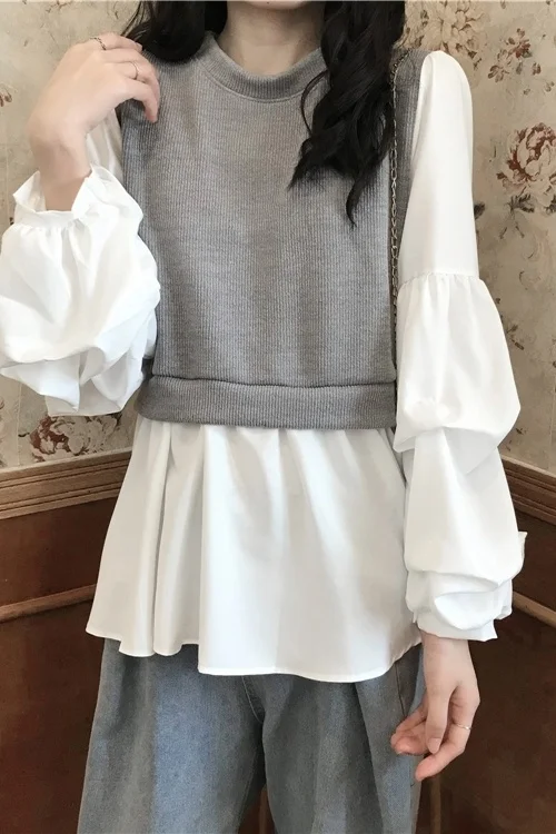 

Женская рубашка с длинным рукавом, Осень-зима