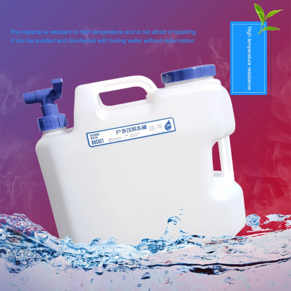 

10L/15L Capacity Outdoor Water Bucket Portable Driving Wateater Bucket Portable Tank Container with Portable Faucet for Camping