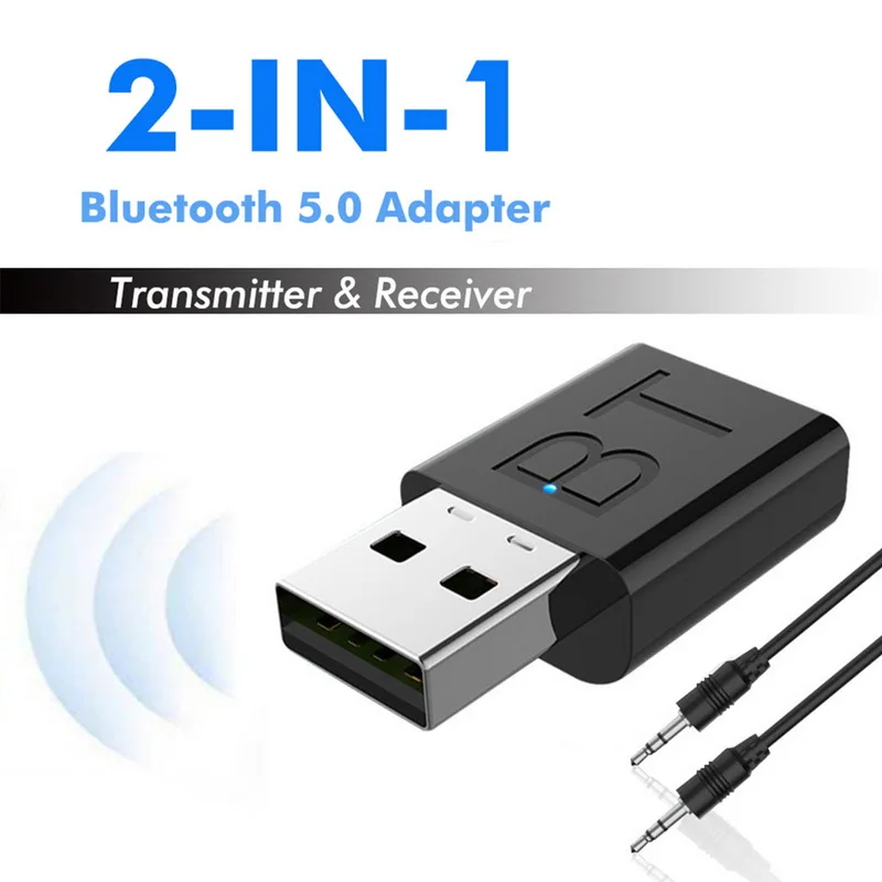 2 в 1 Bluetooth 5 0 адаптер приемник и передатчик 3 мм Hifi стерео мини адаптеры для ТВ ПК