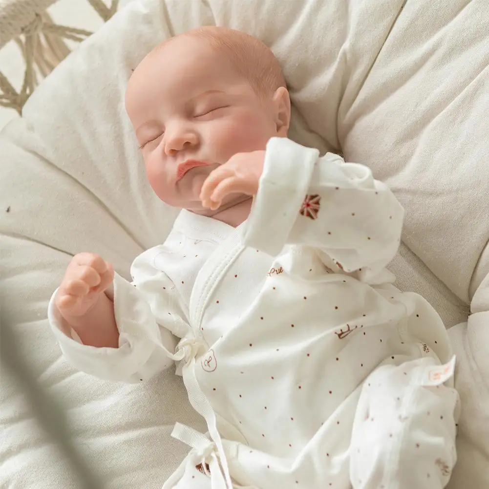 

19 Inch Silicone Baby 49CM Rebirth Doll Lifelike Unpainted Unfinished Doll Part DIY Blank Doll Kit Vinyl Sleeping Baby