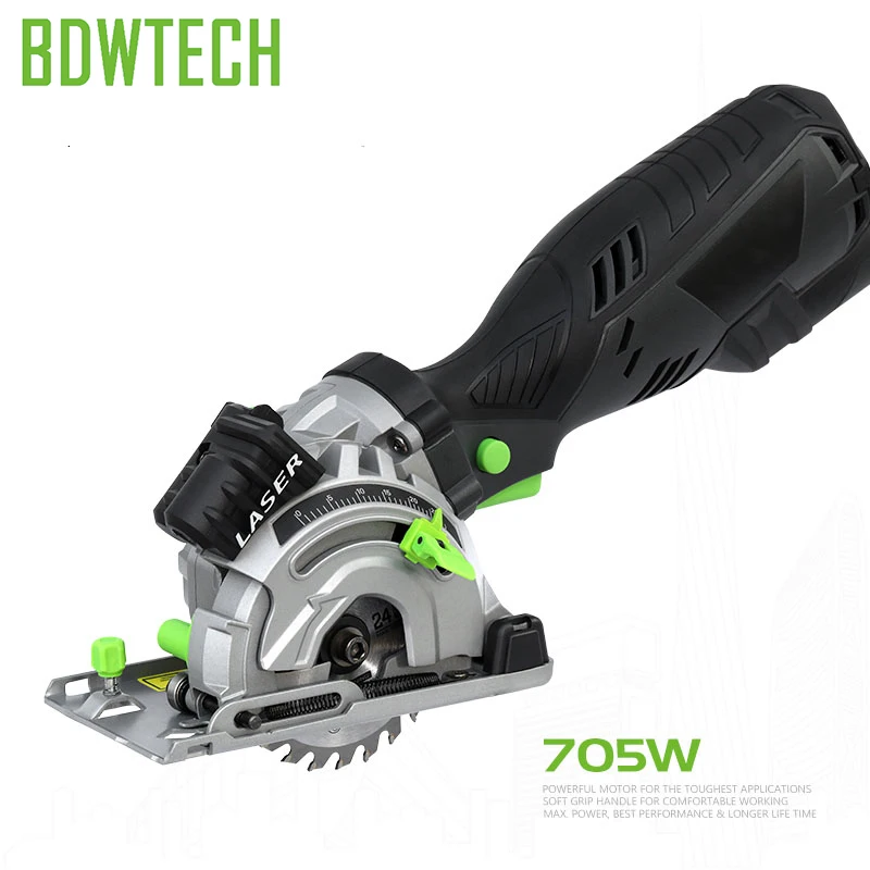 Bodew Tech BTC01 5.8Amp мини циркулярная компактная пила с 89 мм &quot24 T TCT лезвие вакуумный