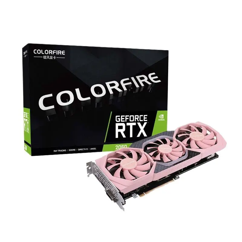 Colorful GeForce RTX 2060 OC 6G NEW 12nm 6G GDDR6 192bit Video Cards GPU Desktop CPU Motherboard latest gpu for pc