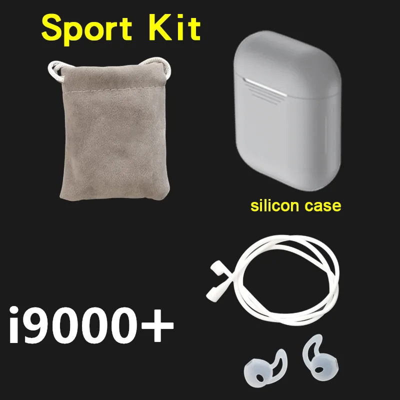 i9000 kits gray I9000 TWS Беспроводной Bluetooth гарнитуры TWS i10000 pk H1 чип i200 i500 i9000 для всех iPhone и Android TWS i9000 - Цвет: i9000 kits gray
