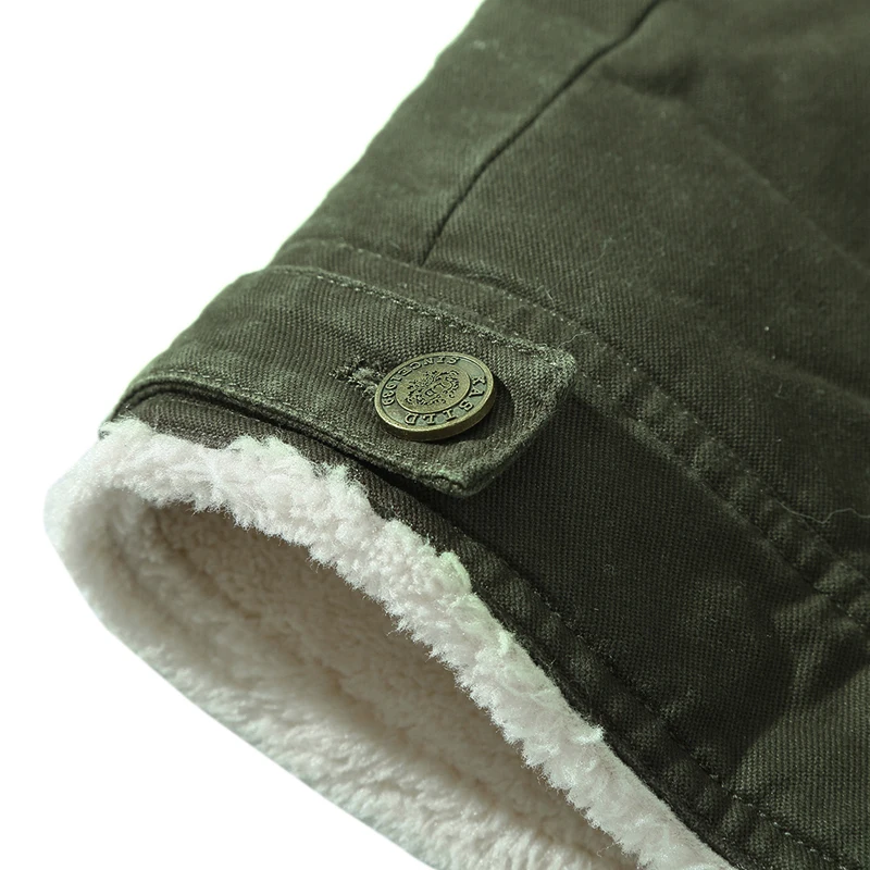 

Lambswool Jacket Men Warm Tactical Pilot Jackets Winter New Male Fur Collar Bomber Jacket Mens Thick Thermal Fleece Coat Outdoor