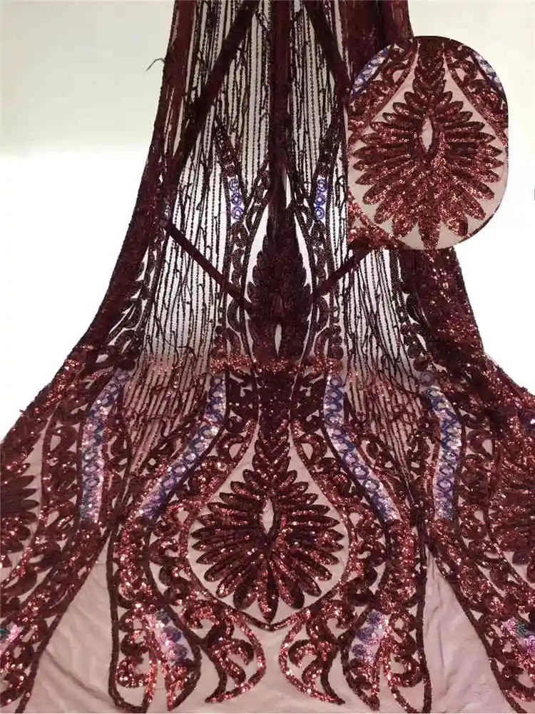 Competitive Prices Super Quality Lace Fabric With Sequins Sequence For Wedding or party Dresses NX842z 5yards/pieces | Дом и сад