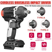 800n m 18v cordless brushless impact drill driver electric wrench stepless speed change switch sleev for 18v battery