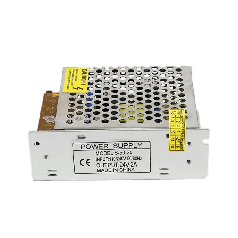 24V2A импульсный источник питания 220V трансформатор 24V DC 24V50W Промышленный контроль программируемый источник питания S-50-24