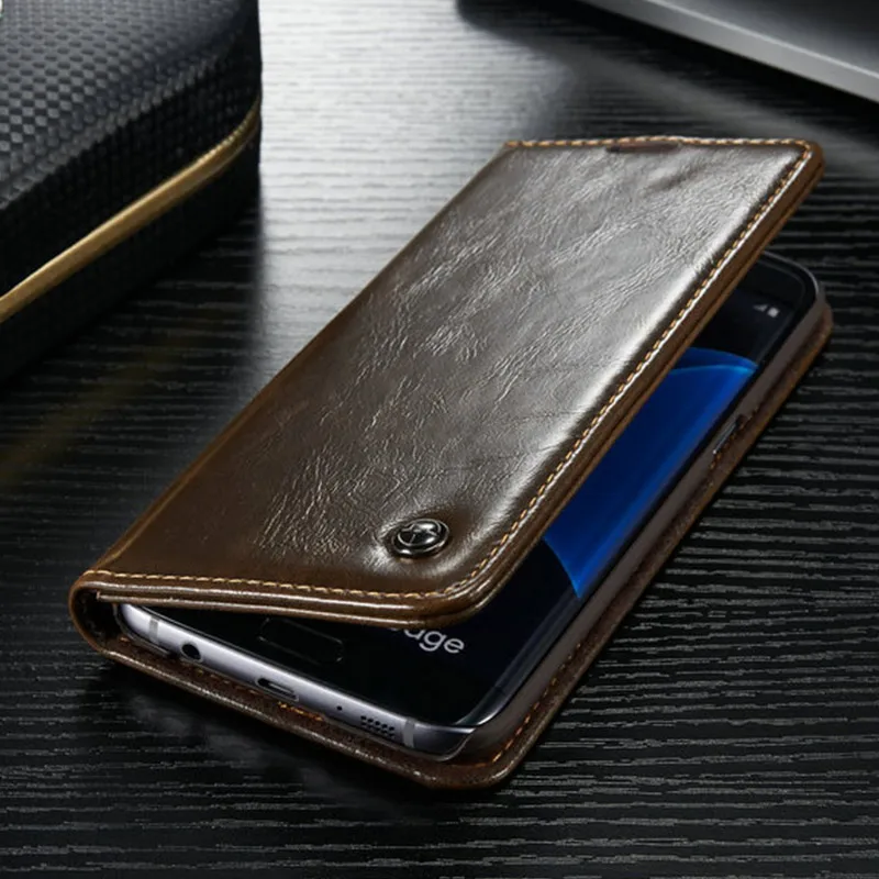 Luxury magnetic flip cover For Samsung galaxy S7 edge S8 S9 S10 Plus Note 8 9 10 vintage leather wallet case | Мобильные телефоны и