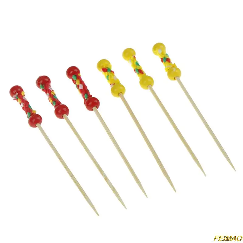 100 шт.! Китайские бамбуковые декоративные фрукты детские пищевые палочки