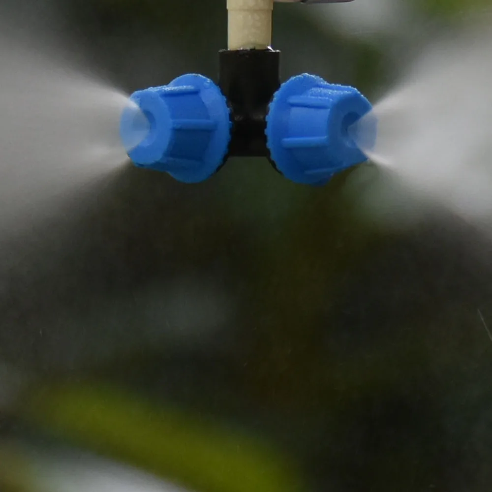 

Hanging anti drip misting nozzle cross mistsprinkler cooling mist system To greenhouse Drip irrigation 10set