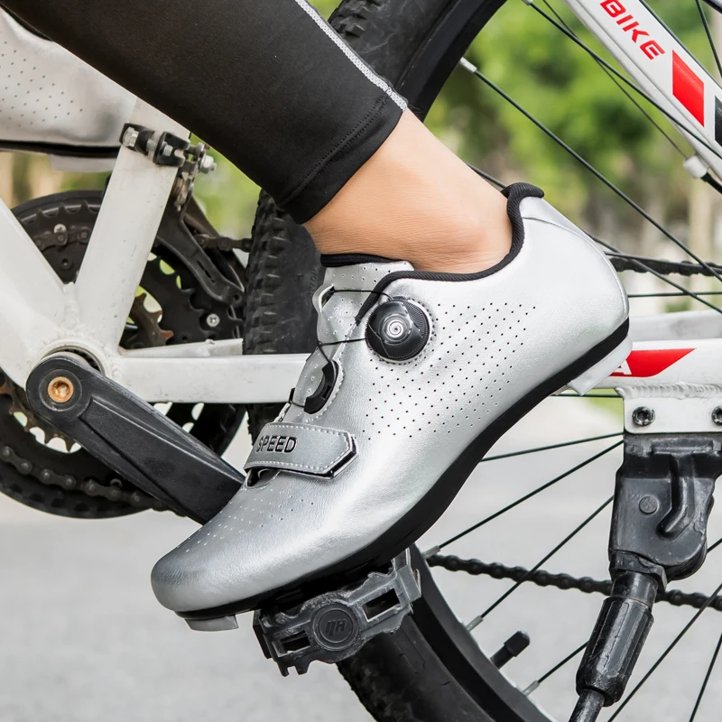 

High Quality Cycling Shoes Men Non-slip Mtb Cycling Shoes Women Breathable Self-locking Road Cycling Shoes SPD Pedal Racing Shoe