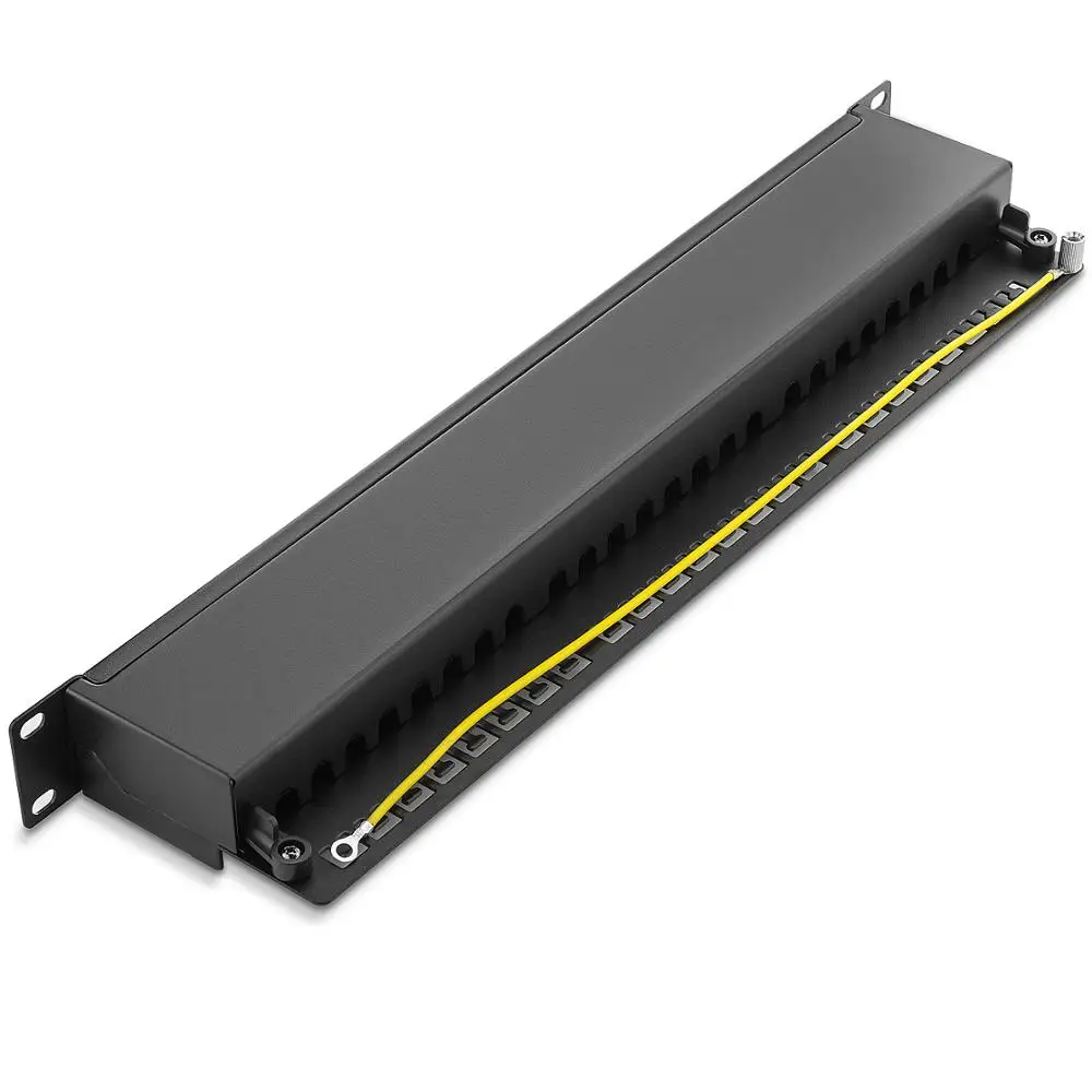 19 дюймовая 24 портовая коммутационная панель Cat.6 с полной защитой гигабитная