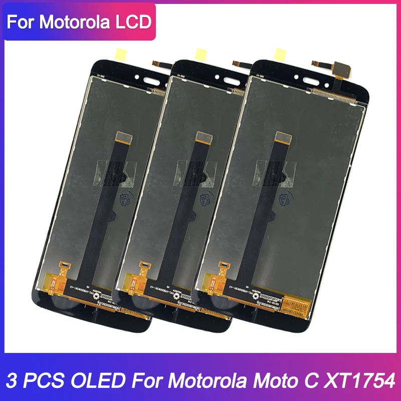 3 шт./лот OLED дисплей для Motorola Moto C ЖК-дисплей дигитайзер панель экран Замена moto c