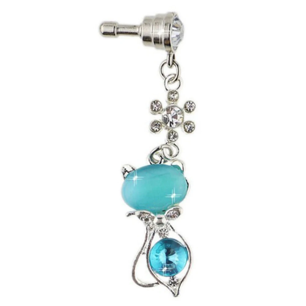 3.5 mm Jack Cat Crystal Anti Dust Plug Earphone Cap Stopper Cute cat Accessories for Phone Cup | Мобильные телефоны и