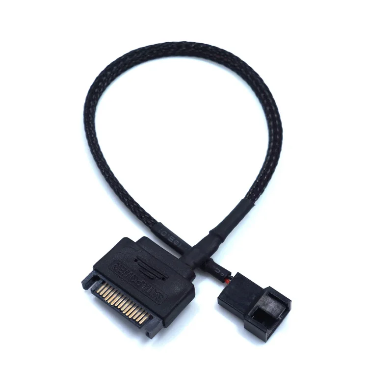 

Computer cooling fan adapter cable SATA to 3pin/4pin package black net one to one extension cable conversion cable