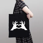 Модная женская Холщовая Сумка-тоут для покупок с надписью Love, многоразовая дорожная сумка через плечо для мам
