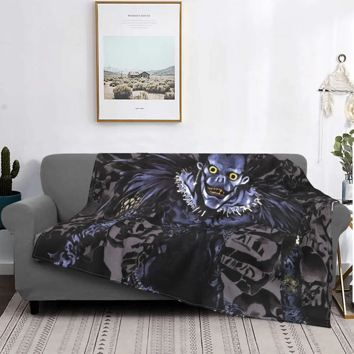 

Death Note Yagami Light Reasoning Comics Suspense Portable Warm Throw Blankets for Bedding Travel
