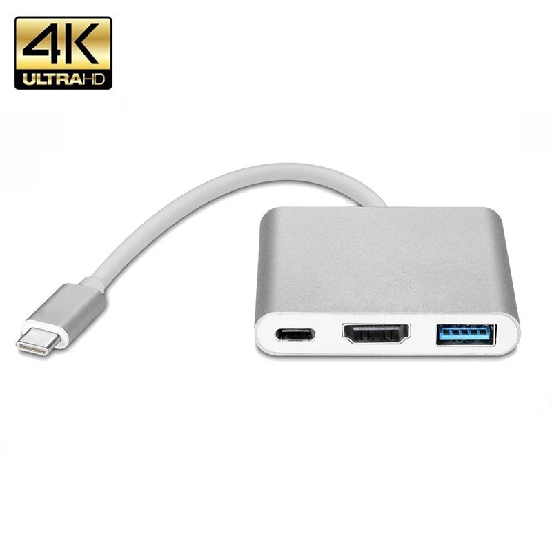 Adaptador extensor de USB-C Thunderbolt 3, a HDMI Hub USB tipo C,...