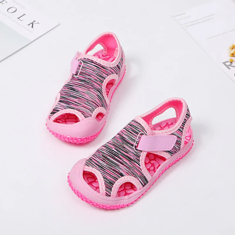 

CSBL Summer Baby Non-slip Infant Shoes Kids Outdoor Anti-collision Shoes Girls Boys Sandals Children Beach Sandals Soft Bottom