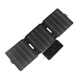BUHESHUI Foldable 15W ETFE Solar Panel Charger Dual USB Output Portable Solar Charger For Mobile Phone/iphone Waterproof  10pcs