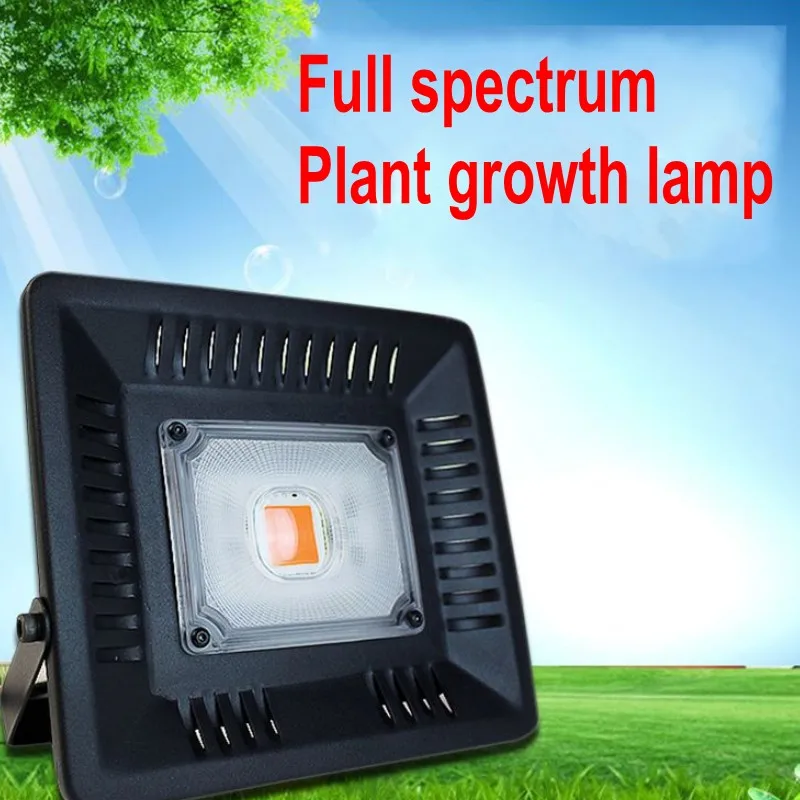 

50 Вт светильник эффект Светодиодная лампа для выращивания растений, полный спектр, лампа для роста растений для комнатных растений рассада ...