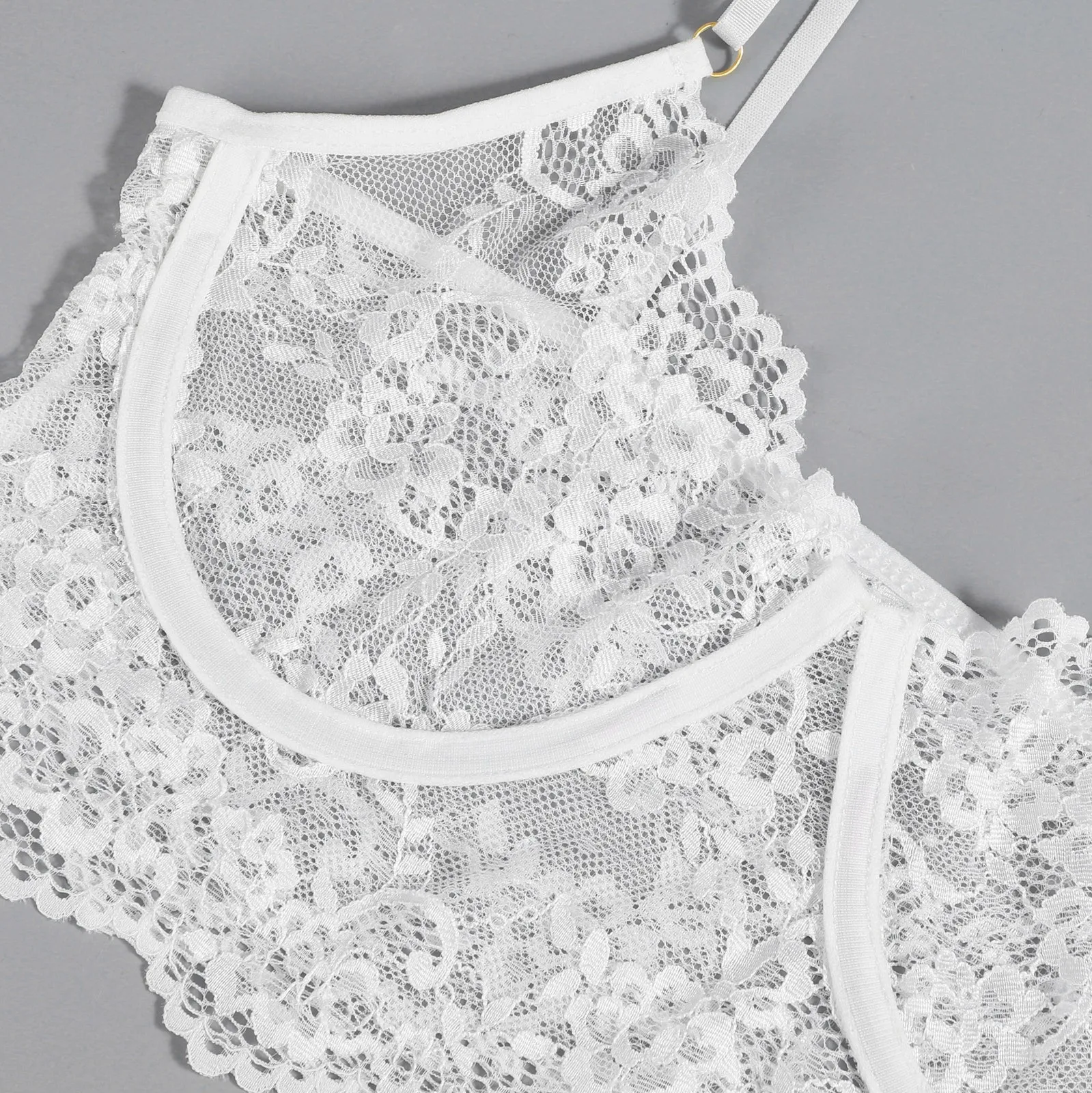 

Sexy Lingerie Women Floral Lace See Through Underwear Set Erotic Halter Sexy Bra Set Sexy Sensual Lingerie Sexy Garter Brief Set