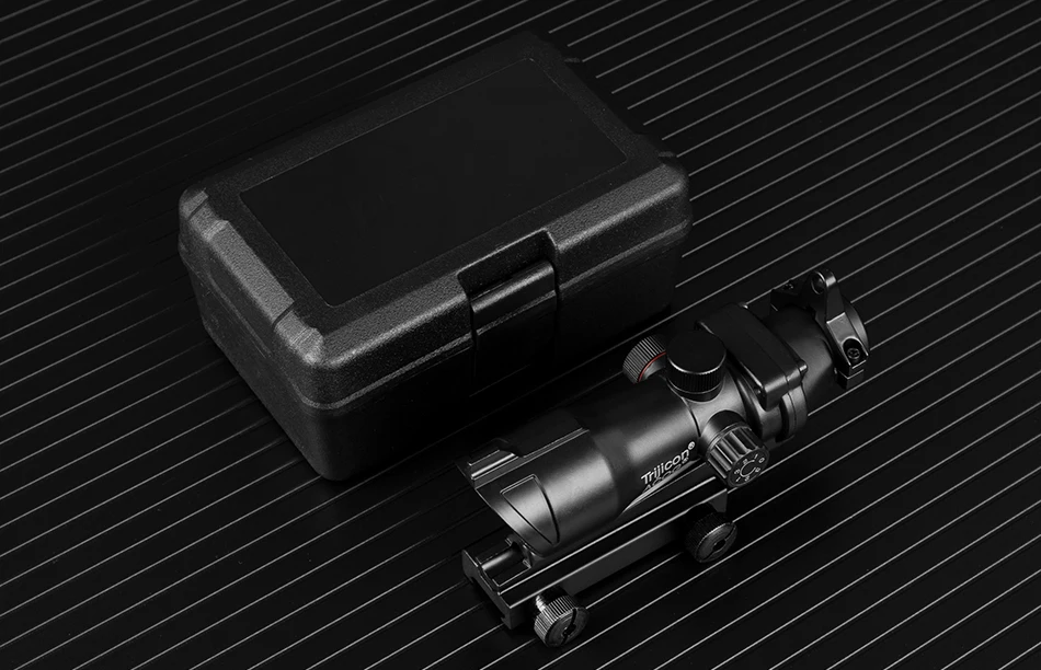 Охотничий Прицел ACOG 1X32 красный зеленый крест прицел тактический оптический прицел для страйкбола пистолет подходит 20 мм рельс