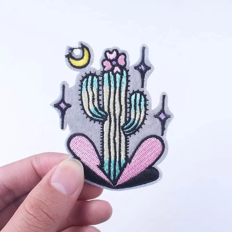 Горы вышивка волна кактус гладить на патчи для одежды Бесплатная доставка защита