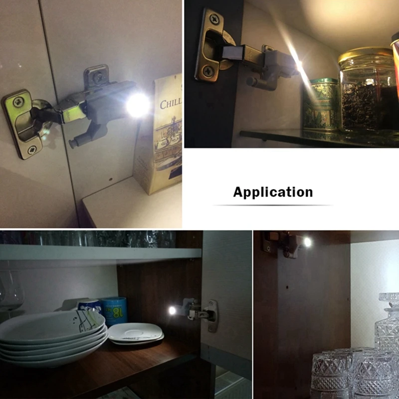 

10PCS/lot LED Under Cabinet Light Universal Wardrobe Closet Inner Hinge Night Light Lamp For Cupboard Closet Kitchen lighting