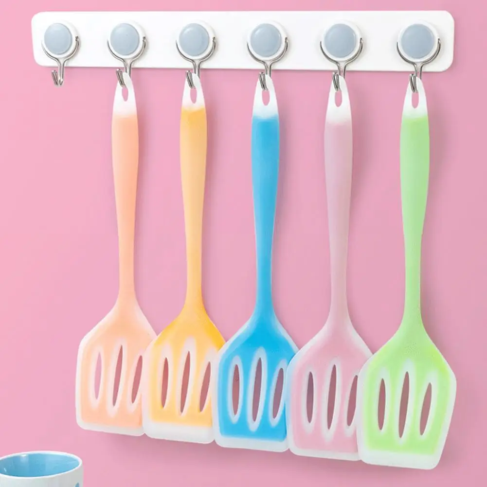 

Food Grade Silicone Slotted Turner Nonstick Hollow Design Kitchen Utensils Spatula for Cooking