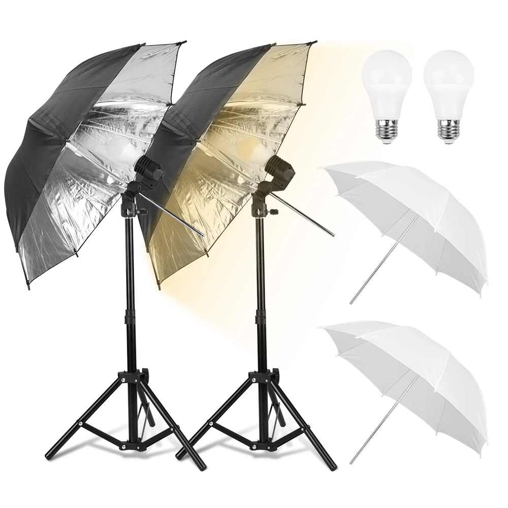 Миниатюрный Настольный зонтичное освещение для фотосъемки зонт с рефлектором E27