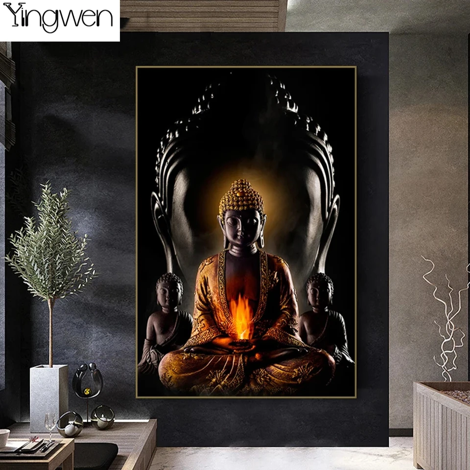 

God Buddha DIY Diamond Painting Buddha Statue Diamond Embroidery Buddhism Full Diamond Mosaic Religious Room Decor Cross Stitch