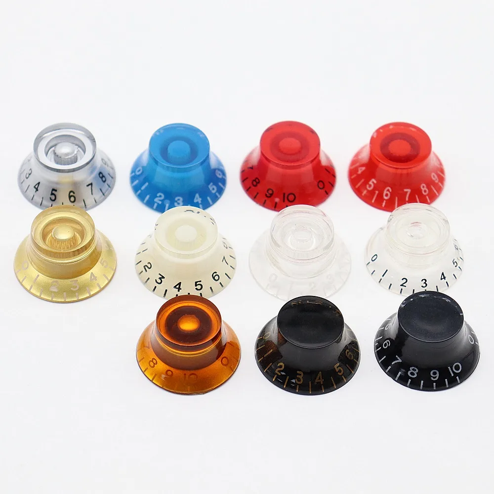top hut gitarre geschwindigkeit glocke knöpfe volume tone control knob 6mm für lp sg elektrische gitarre pack von 4 free global shipping