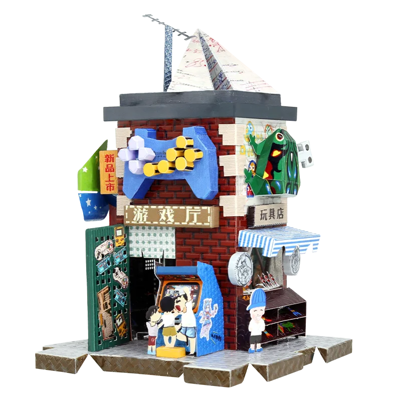 Картина Kingdom 3D металлический нано пазл забавный магазин в детстве наборы моделей